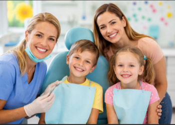 Smiles all around at the dentist's office