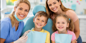 Smiles all around at the dentist's office